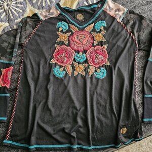 DOUBLE D RANCH EMBROIDERED TOP